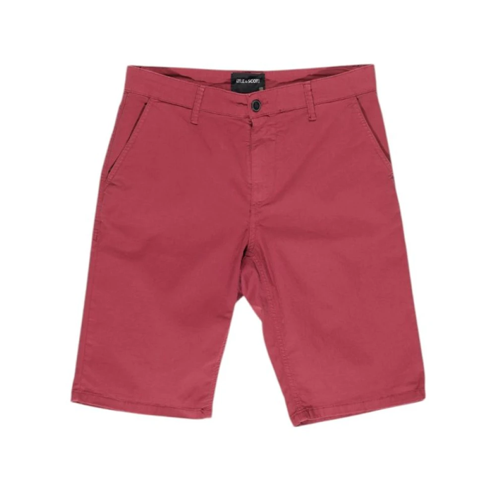 Lyle & Scott Bordeaux Katoenen Shorts Herfst Winter Collectie Red Heren