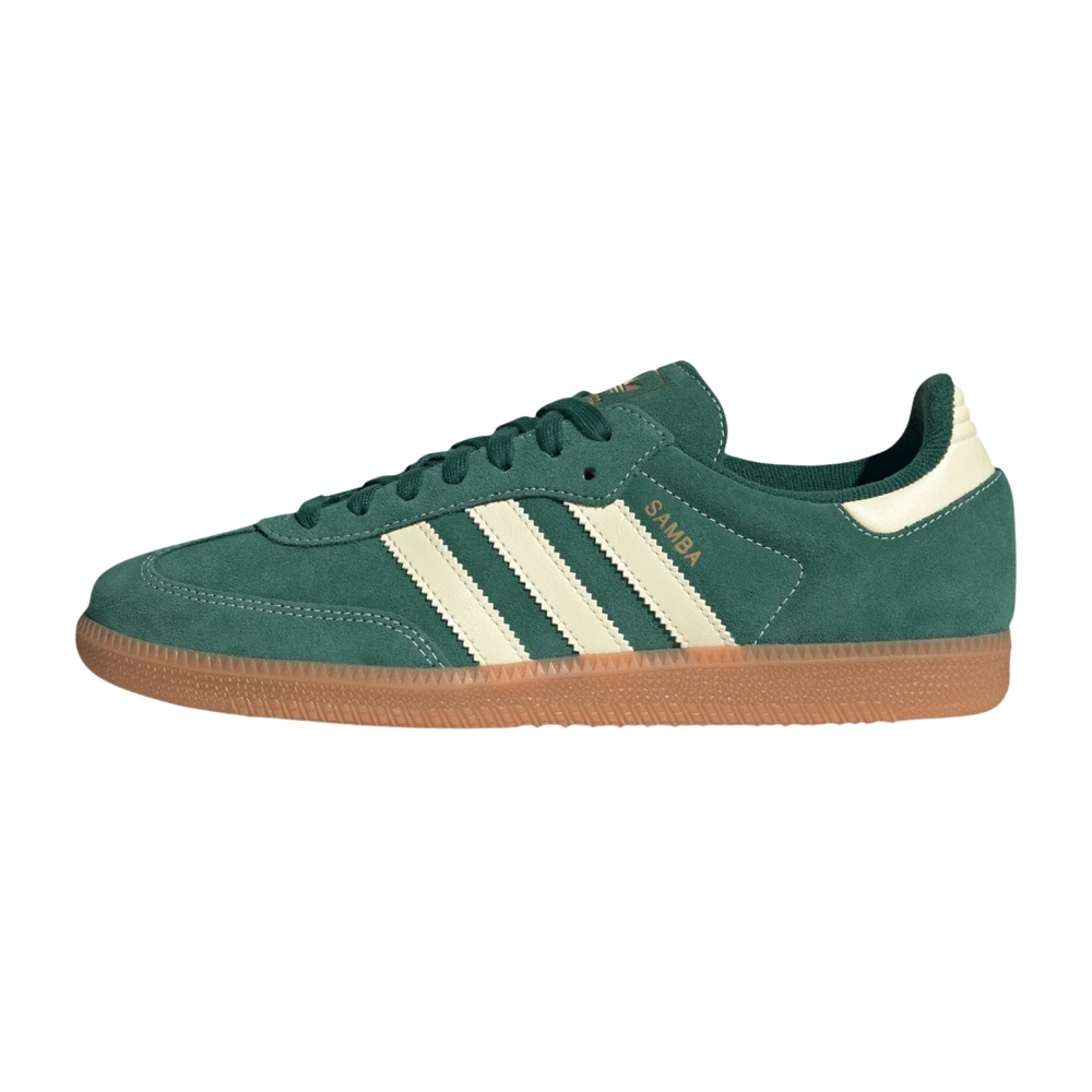 Adidas Originals Uomo Verde - Samba Og - Sneakers Verdi E Bianche Con Suola In Gomma - Immagine 4