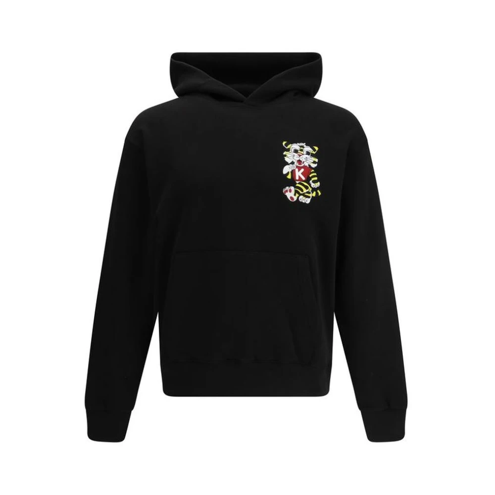 Kenzo Men's Black Cotton Crewneck Sweatshirt With Ribbed Cuffs