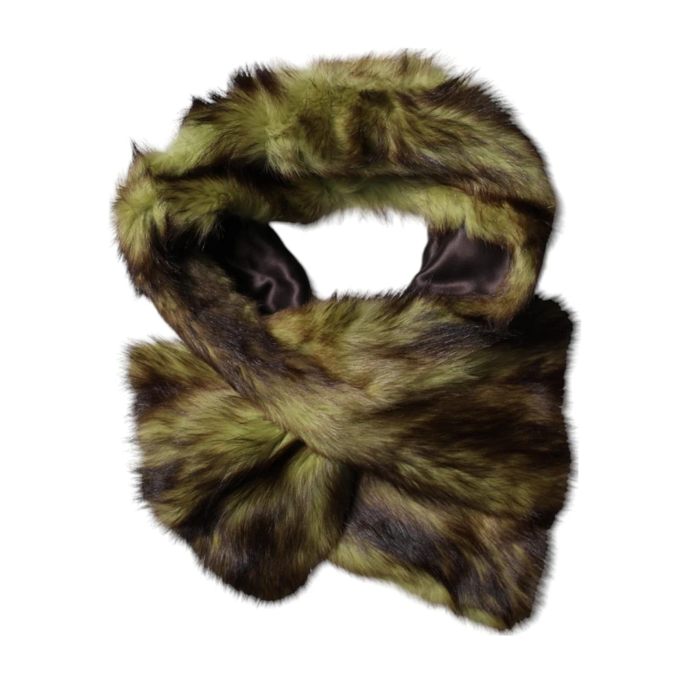 Dolce & Gabbana Women's Luxury Fur Shawl Neck Wrap Scarf