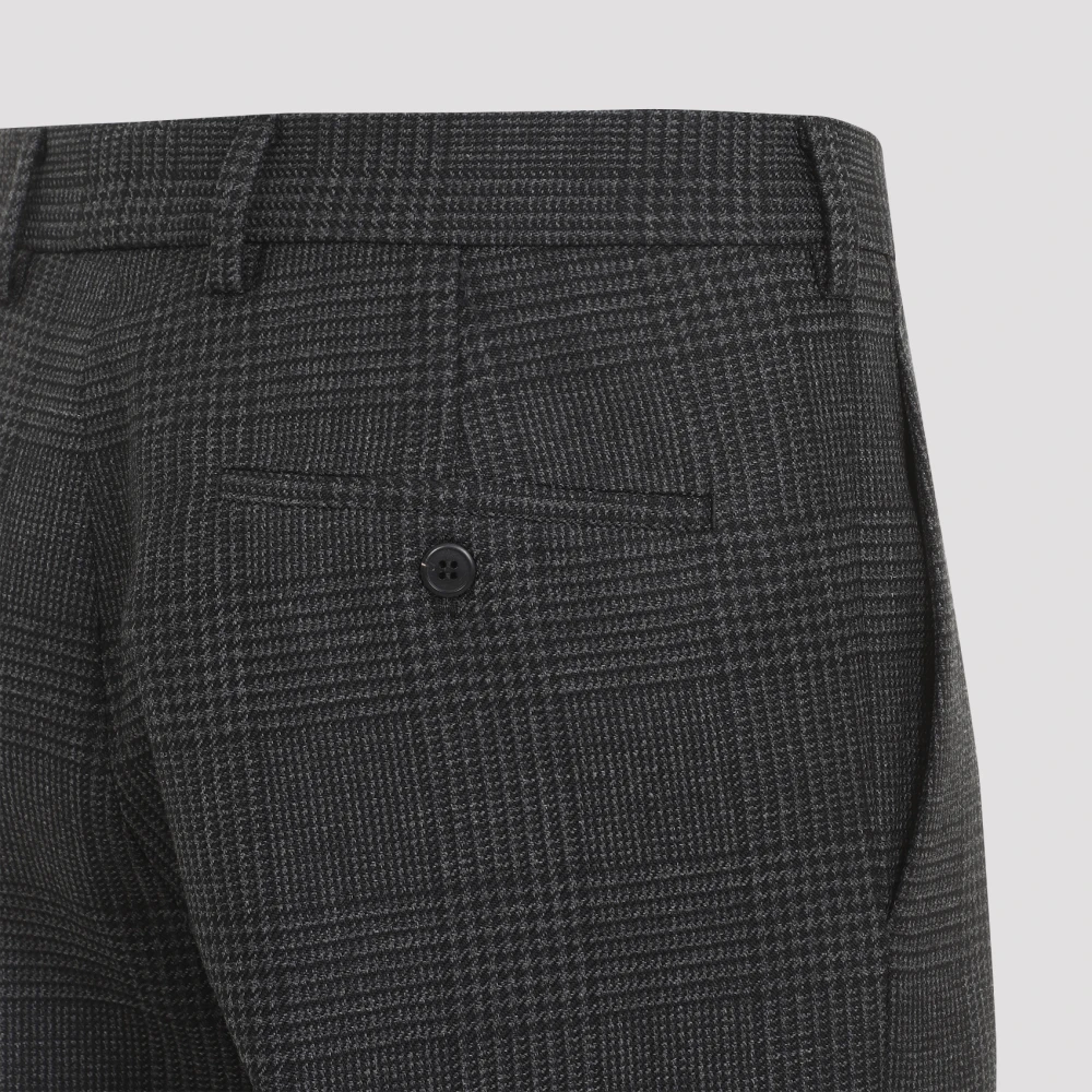 Prada Luxe Grijze Wollen Broek Aw24 Gray Heren