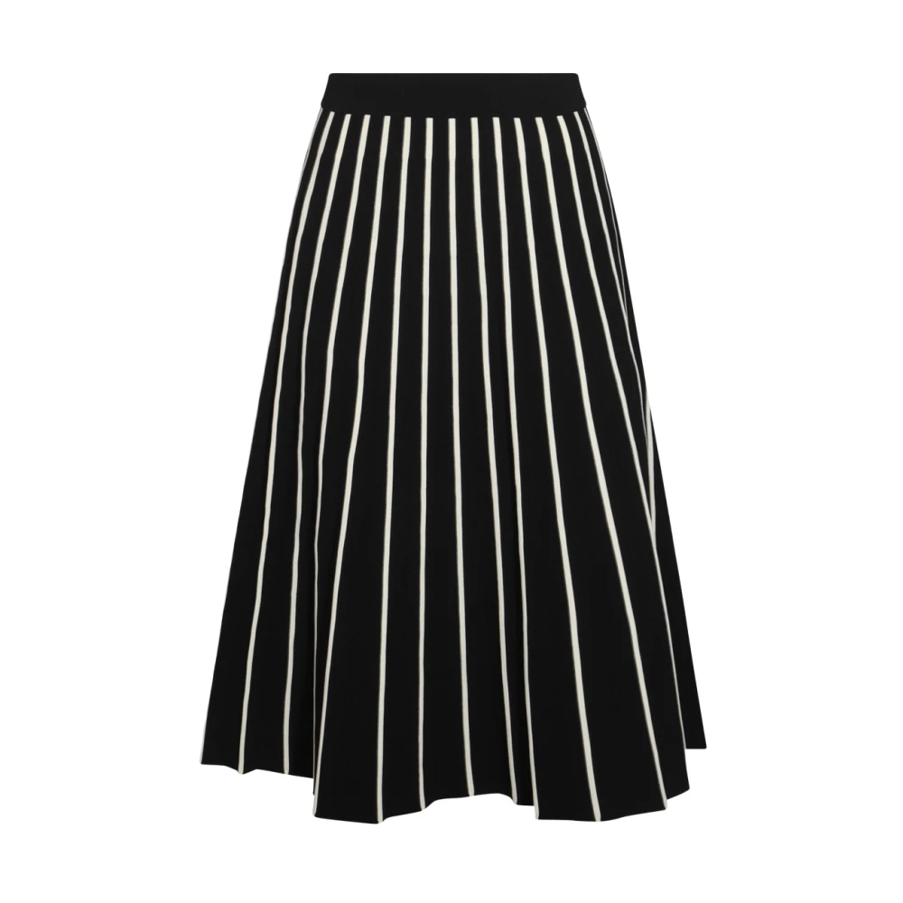 TORY BURCH Zwarte Geplooide Midi Rok Black Dames