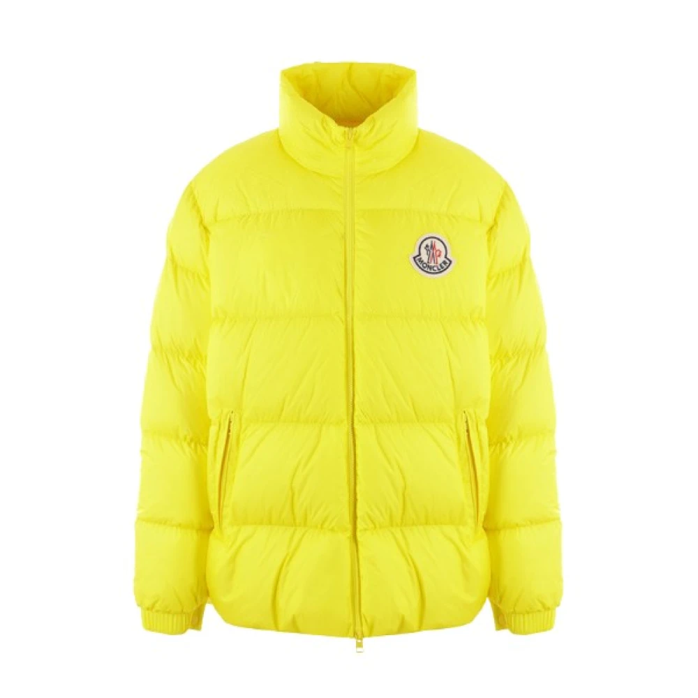 Moncler Gele Gewatteerde Nylonjas Yellow Heren