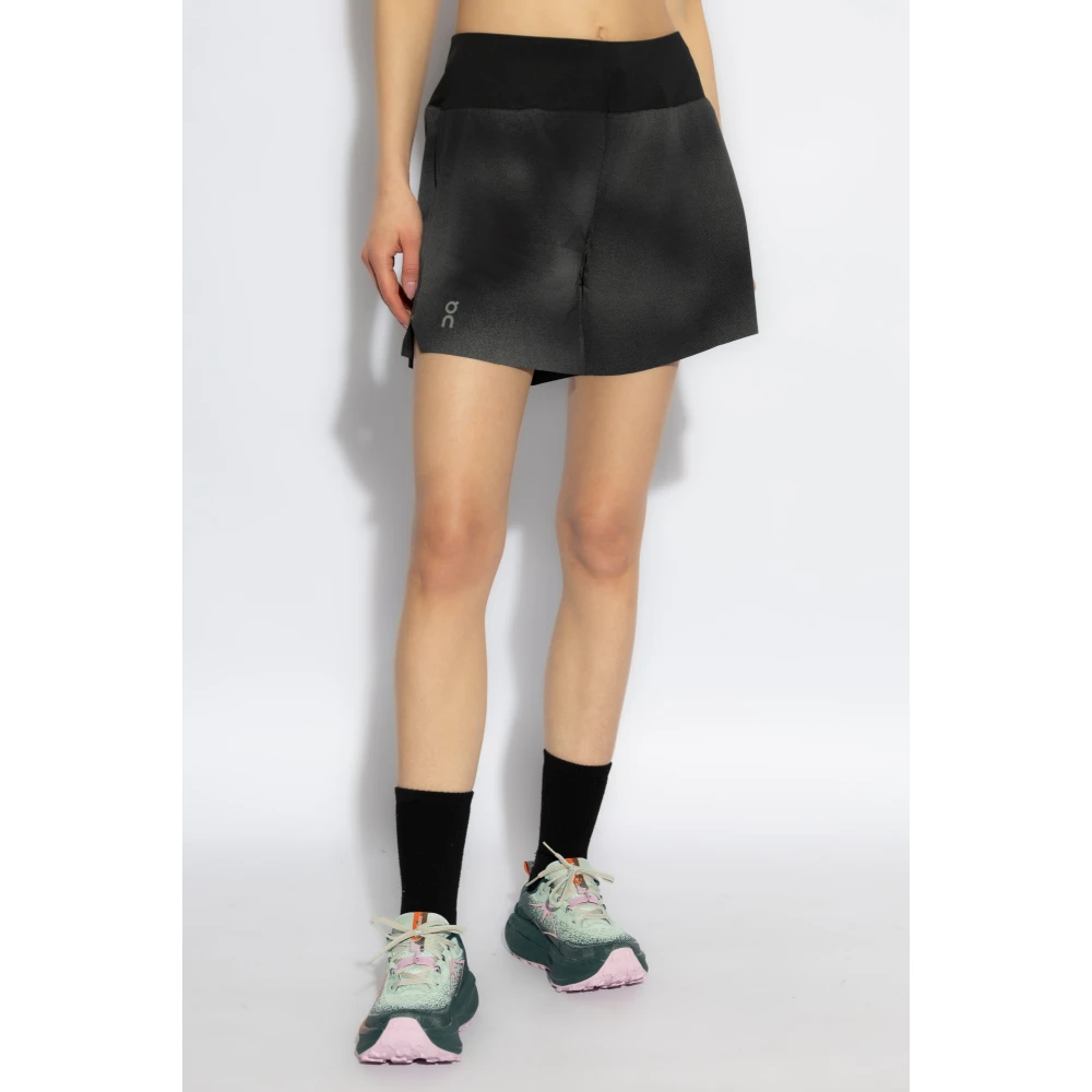 ON Running Trainingshort met logo Gray Dames
