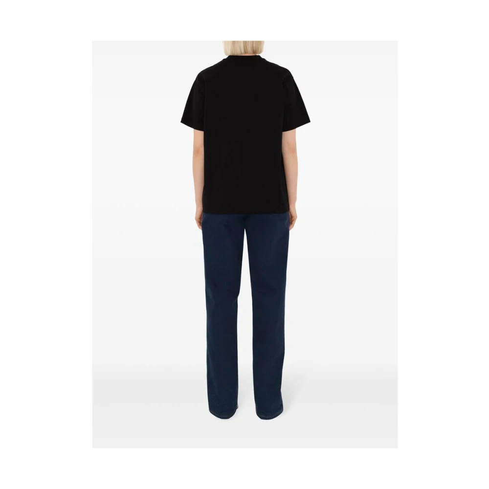 Burberry Geruite Zak Crew Neck T-shirt Black Dames