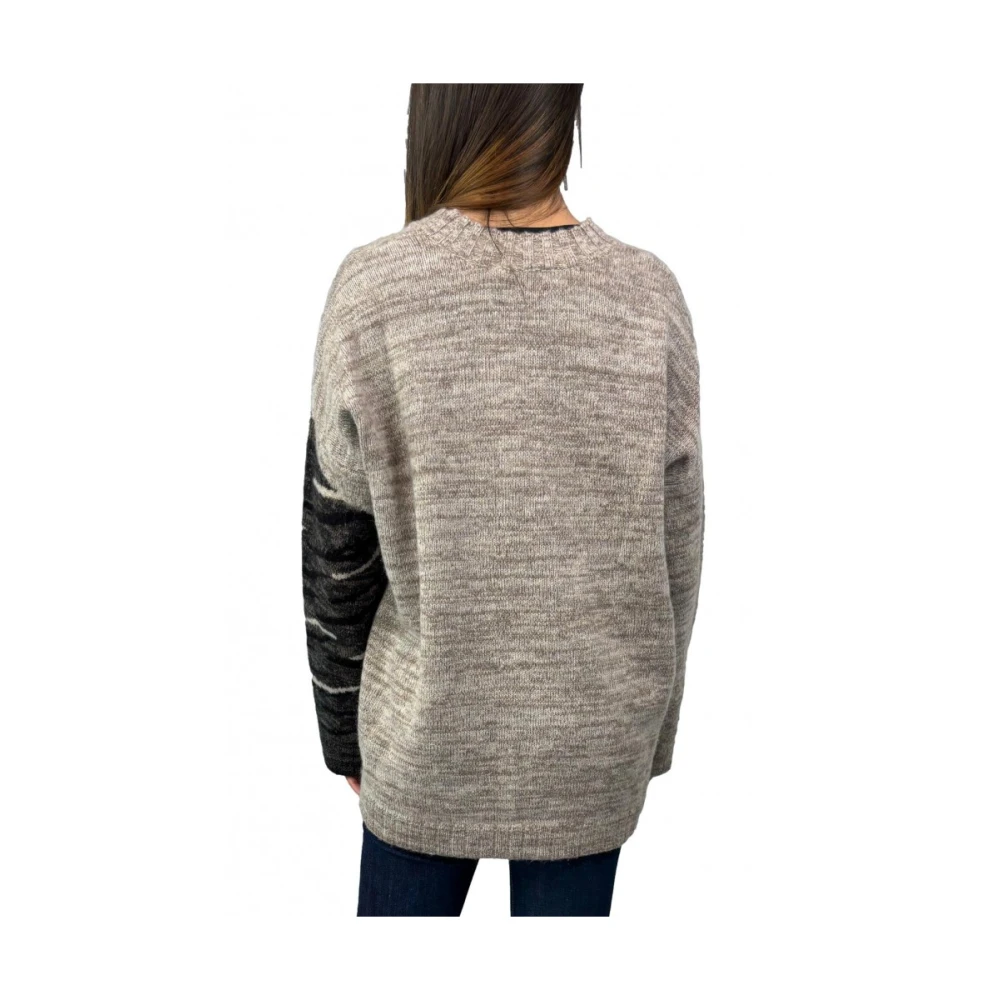 P.a.r.o.s.h. Stijlvolle Gebreide Top Gray Dames