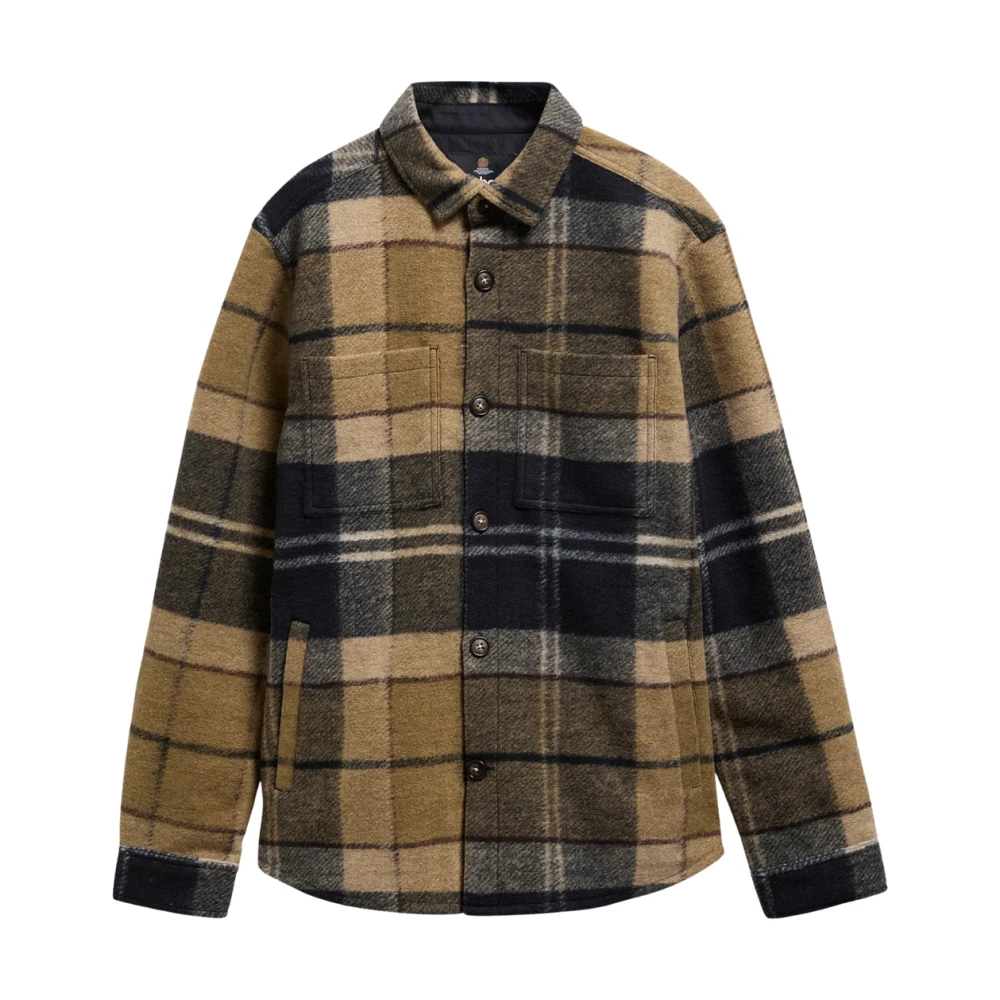 Barbour Men's Woodlane Brushed Birchwood Tartan Overshirt, Beige, Size L, Men - Image 3