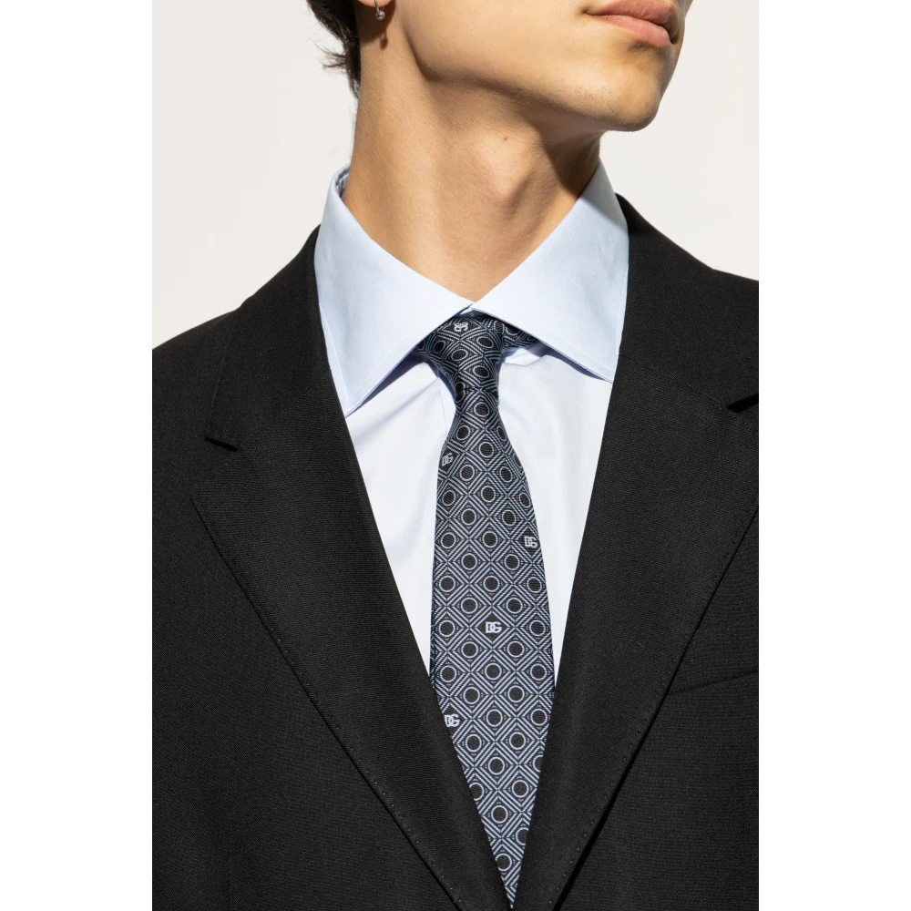 Dolce & Gabbana Gestreepte stropdas Blue Heren