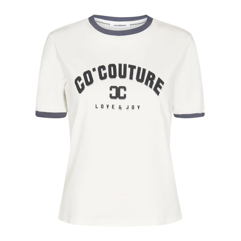 Co'Couture Edgecc Tee T-Shirt Top 33014 Wit White Dames