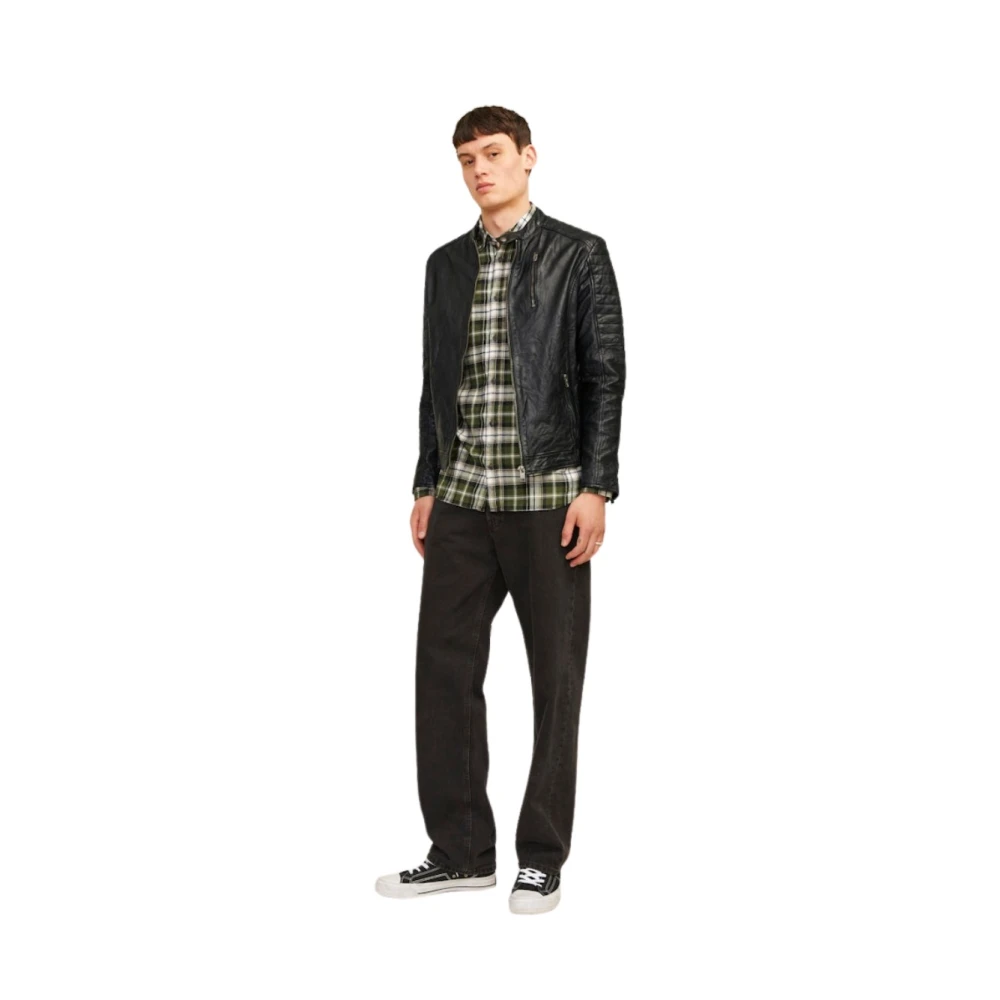 jack & jones Leren jas Black Heren