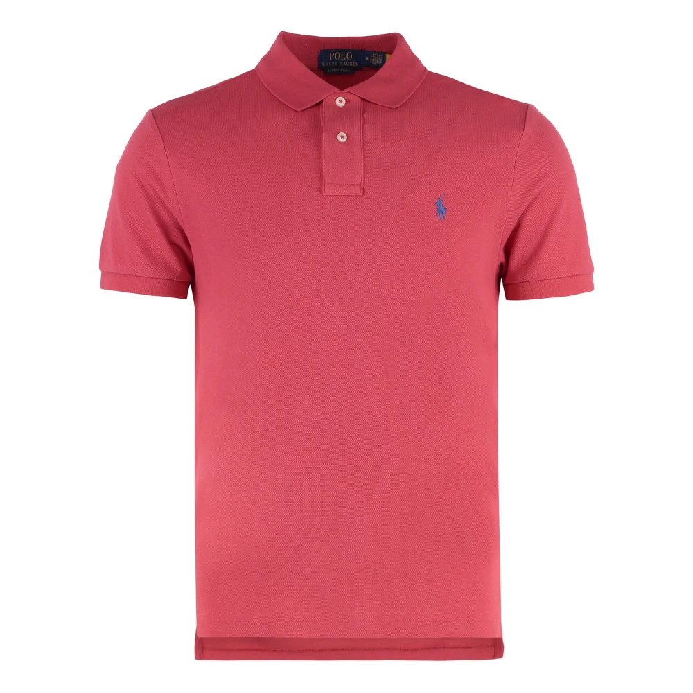 Polo Ralph Lauren Men's Red Polo Shirts,, Cotton Piqué Polo Shirt Extra Large