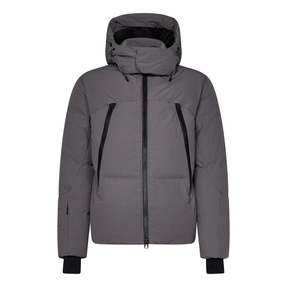 JG1 Grijze Gewatteerde Jas met Afneembare Capuchon Gray Heren