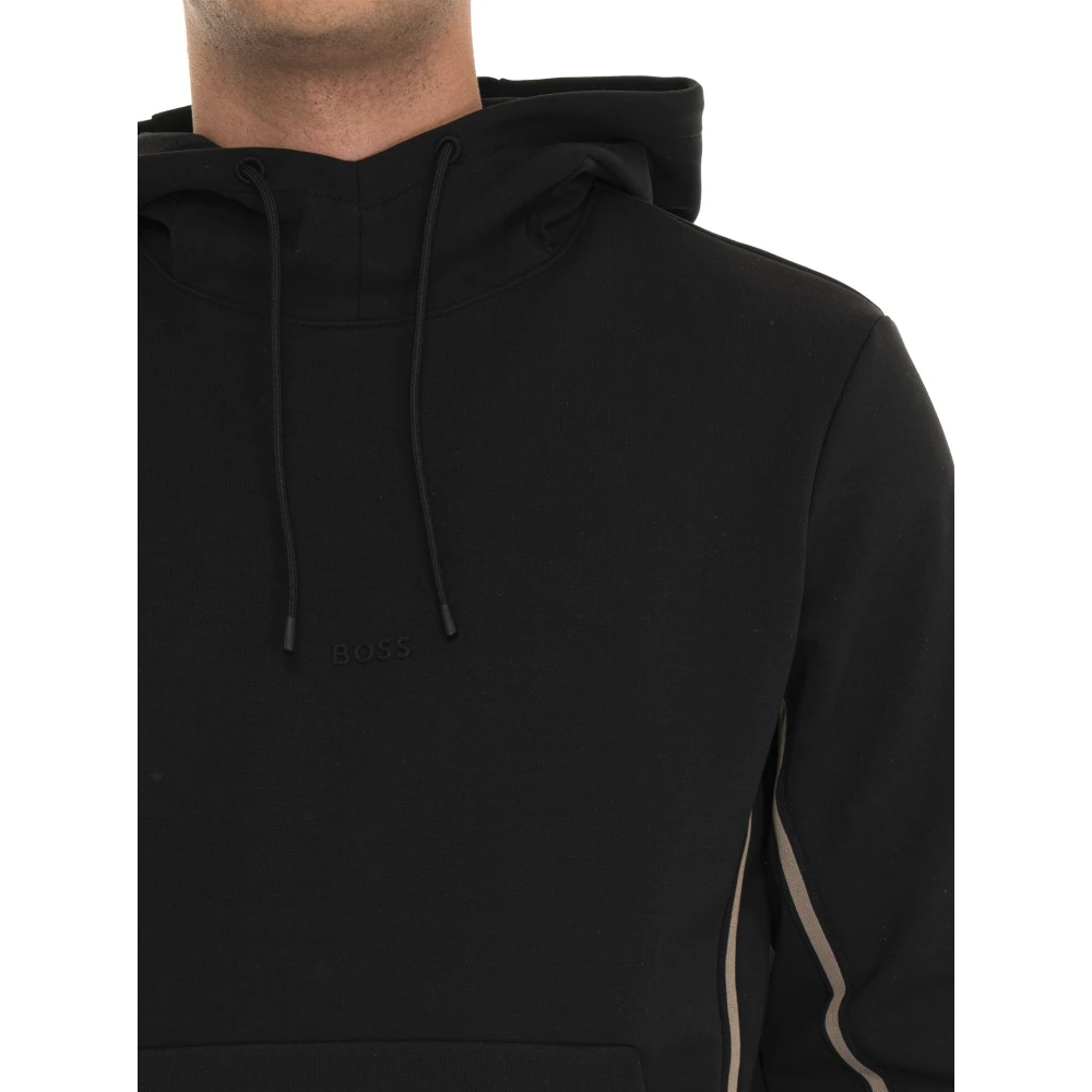 Boss Hoodie met Kangoeroe Zakken Black Heren