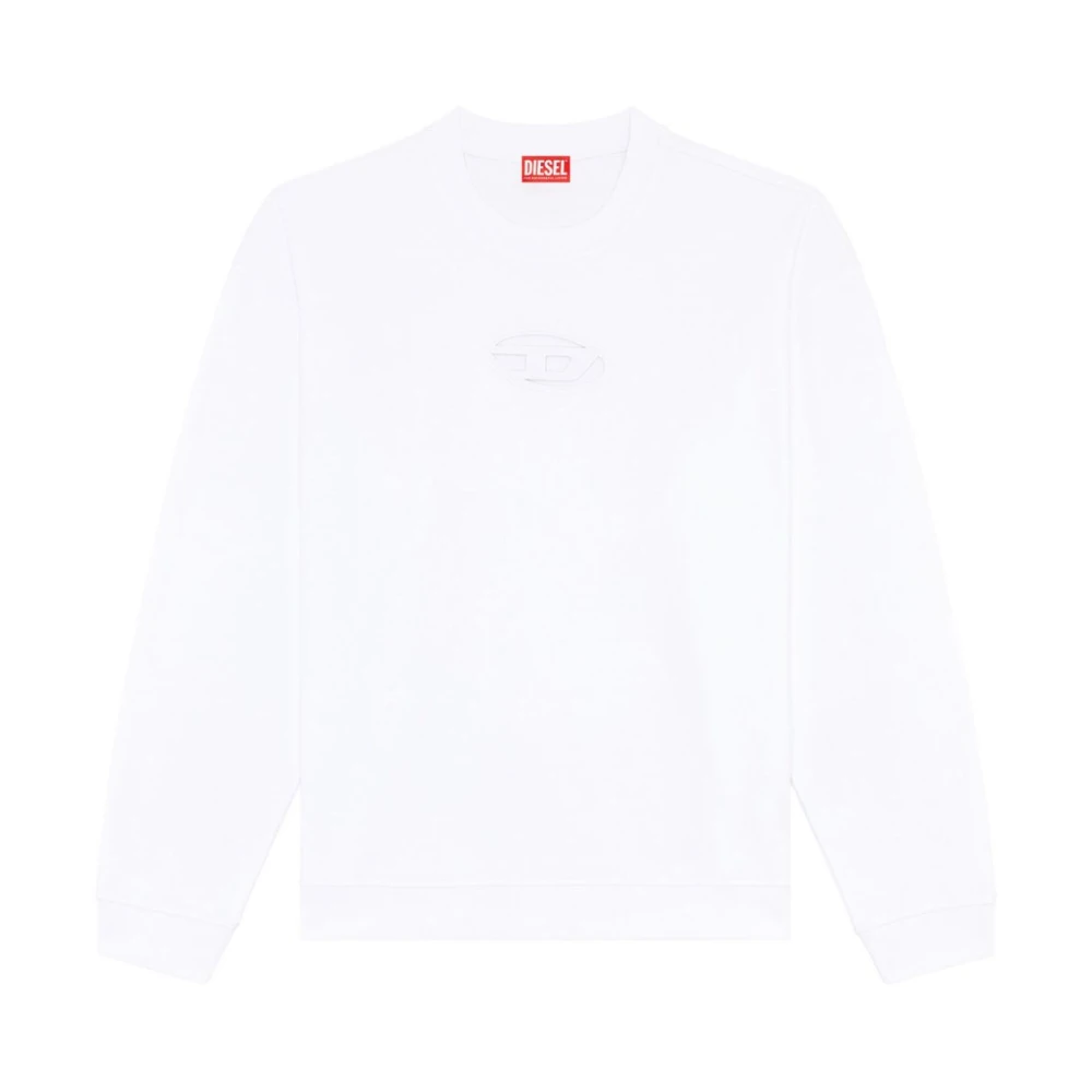 Diesel Klassieke witte sweatshirt voor mannen White Heren