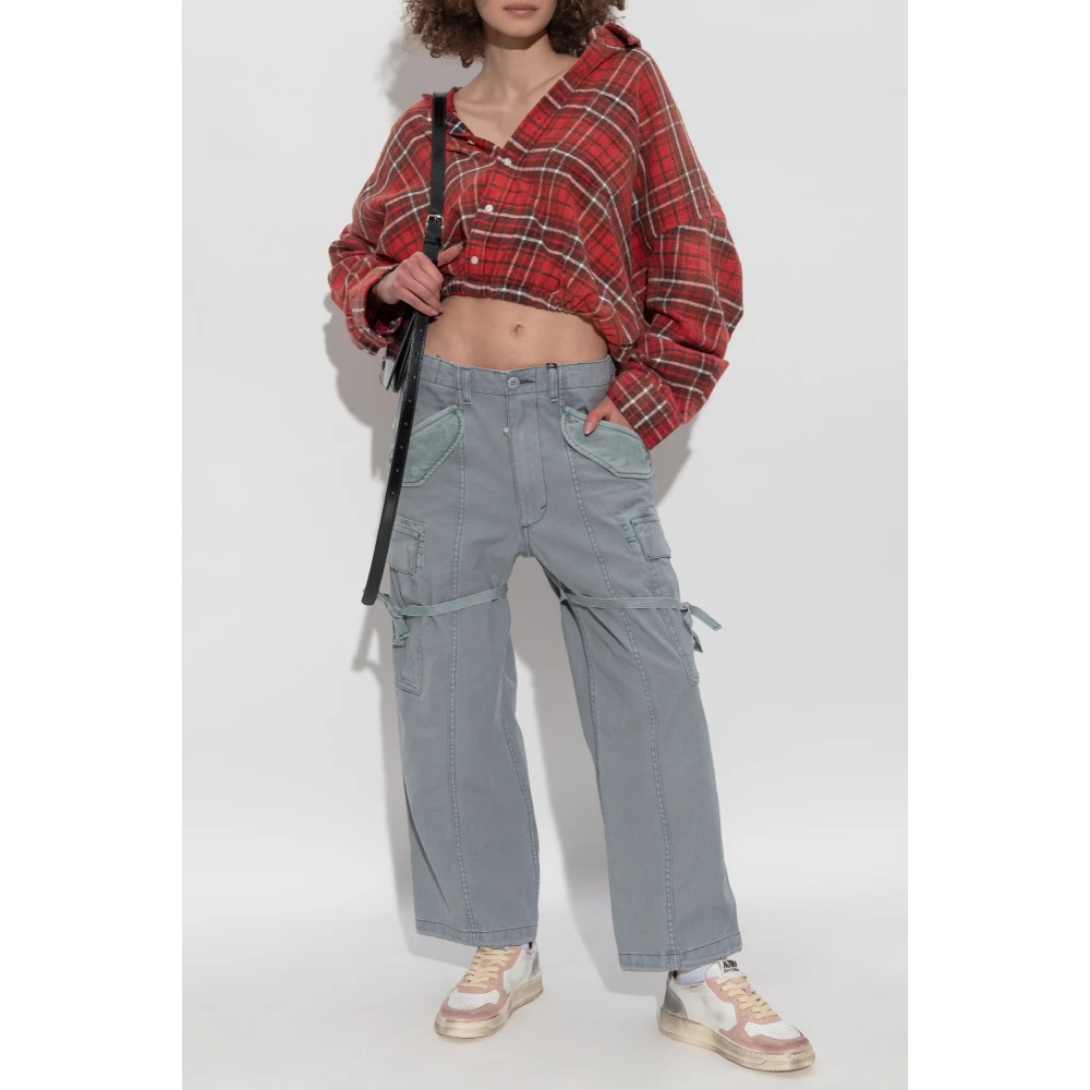 R13 Cropped Cargo Pant Gray Dames