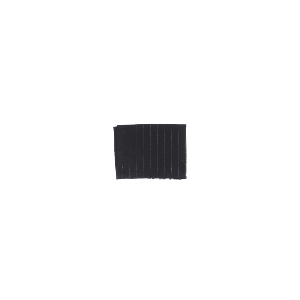 Ralph Lauren Women's Black Winter Scarves, One Size, Logo Scarf