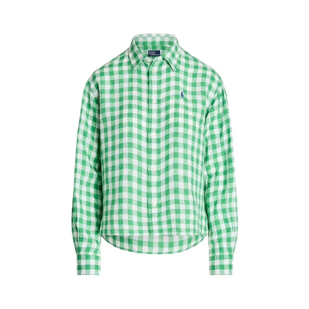 Ralph Lauren Geruit Linnen Overhemd Multicolor Dames