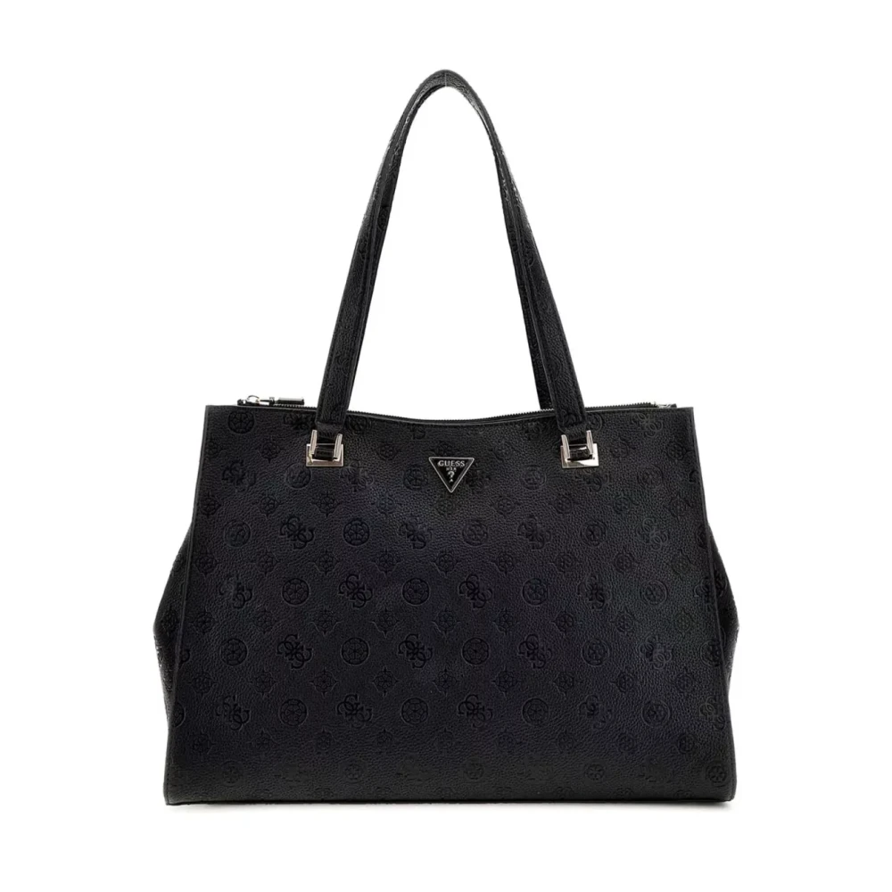 Guess Monogram Cresidia Schoudertas Black Dames