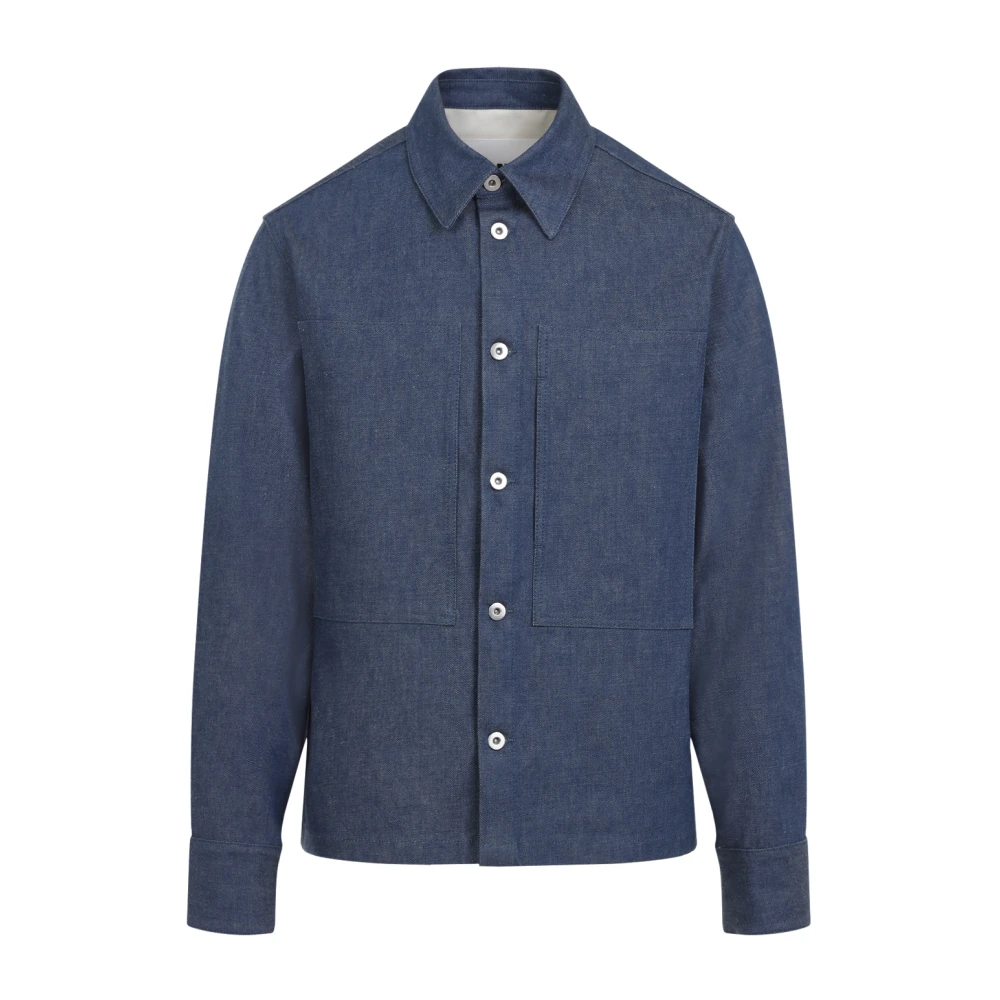 Jil Sander Blauw Stijlvol Katoenen Overhemd Blue Heren