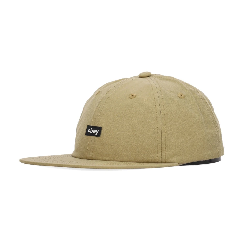 Obey Bronze 6 Panel Strapback Platte Klep Pet Beige Heren