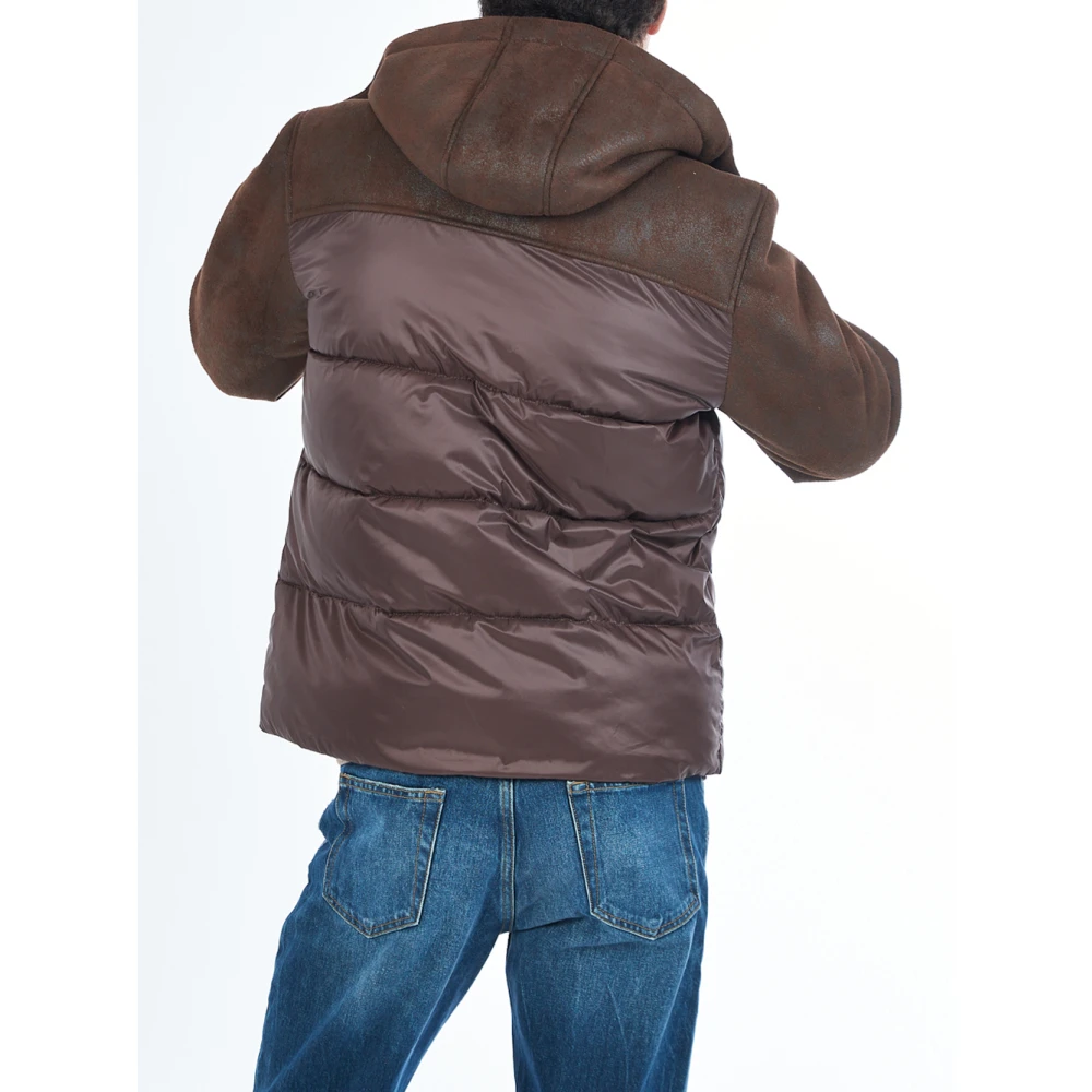 YES ZEE Bruine Winterjas Stijlvolle Mode Brown Heren
