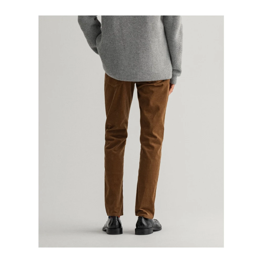 Gant Slim Fit Corduroy Jeans Brown Heren