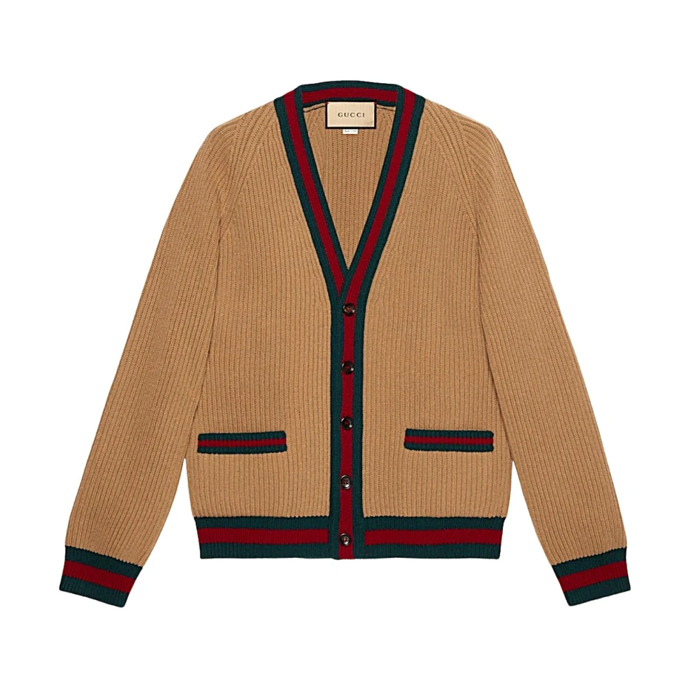 Gucci Stijlvolle gebreide cardigan Brown Heren