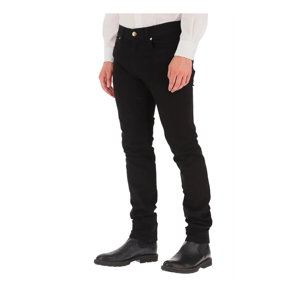 Versace Stijlvolle zwarte denim jeans voor heren Black Heren