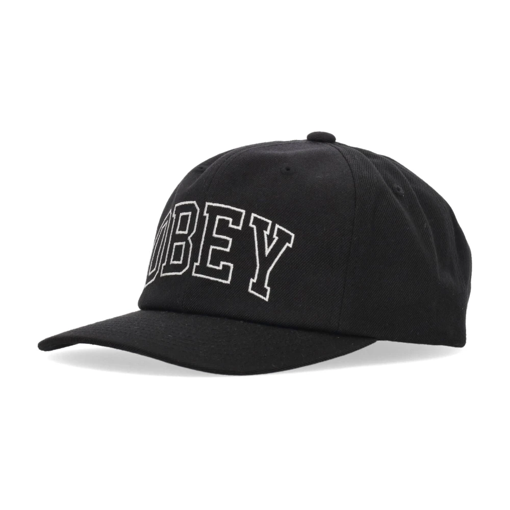 Obey Klassieke Snapback Zwarte Gebogen Klep Pet Black Heren