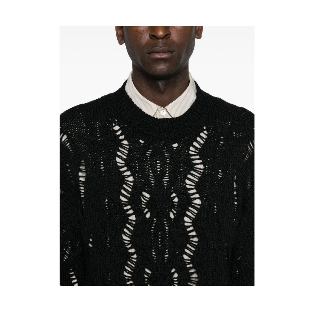 Our Legacy Zwarte Kabeltrui Black Heren