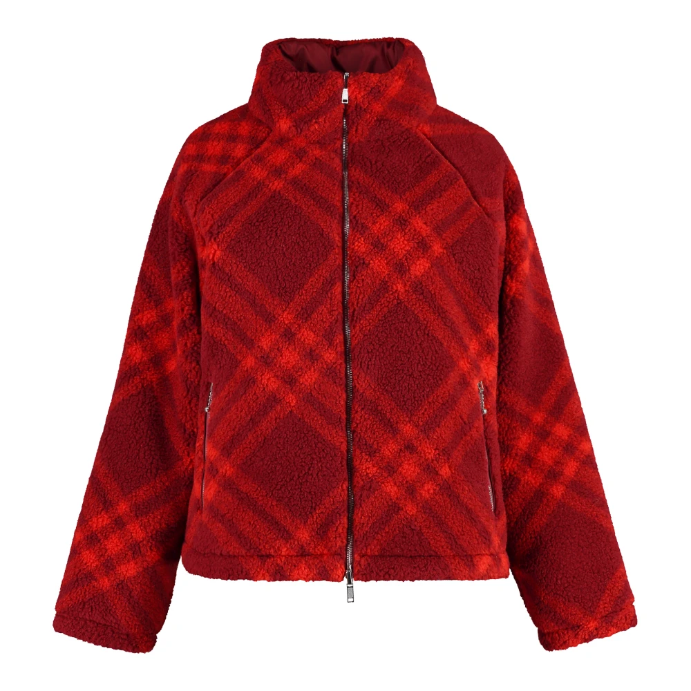 Burberry Omkeerbare Fleece Bomberjack Red Dames