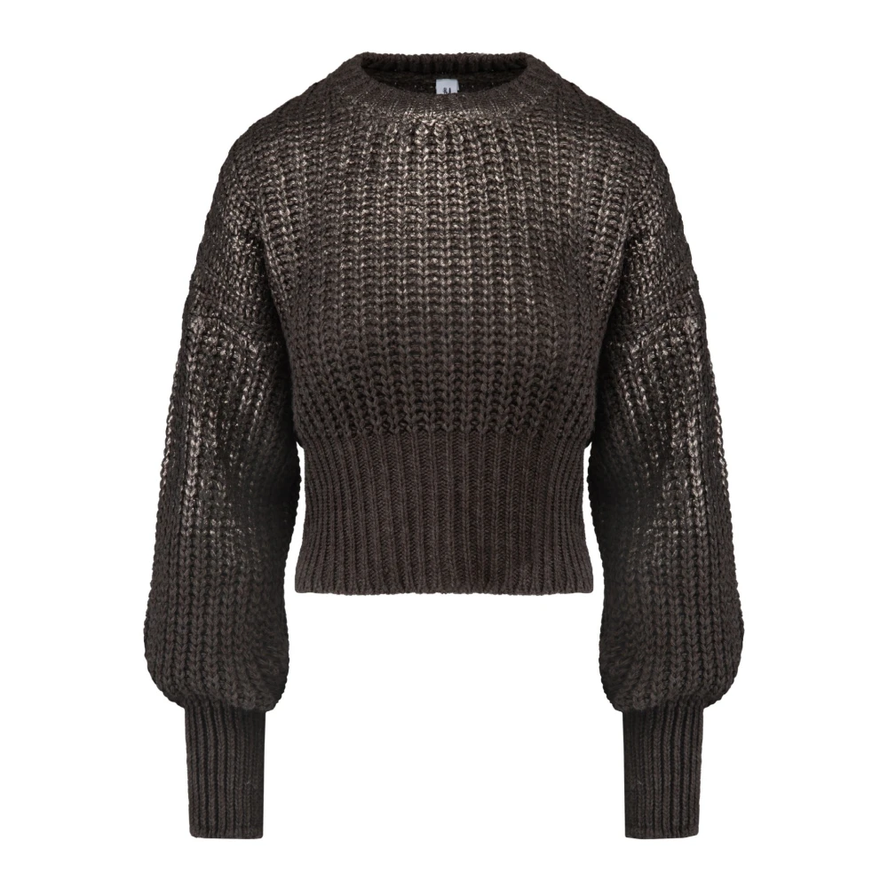 BomBoogie Gezellig Tricot Crew Neck Sweater Brown Dames