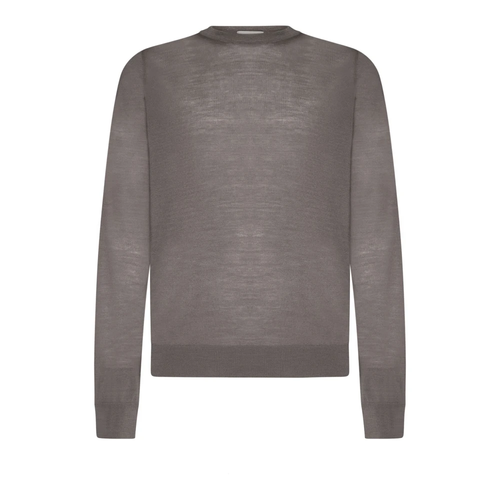 Piacenza 1733 Klassieke Sweaters in Wit Blauw Gray Heren