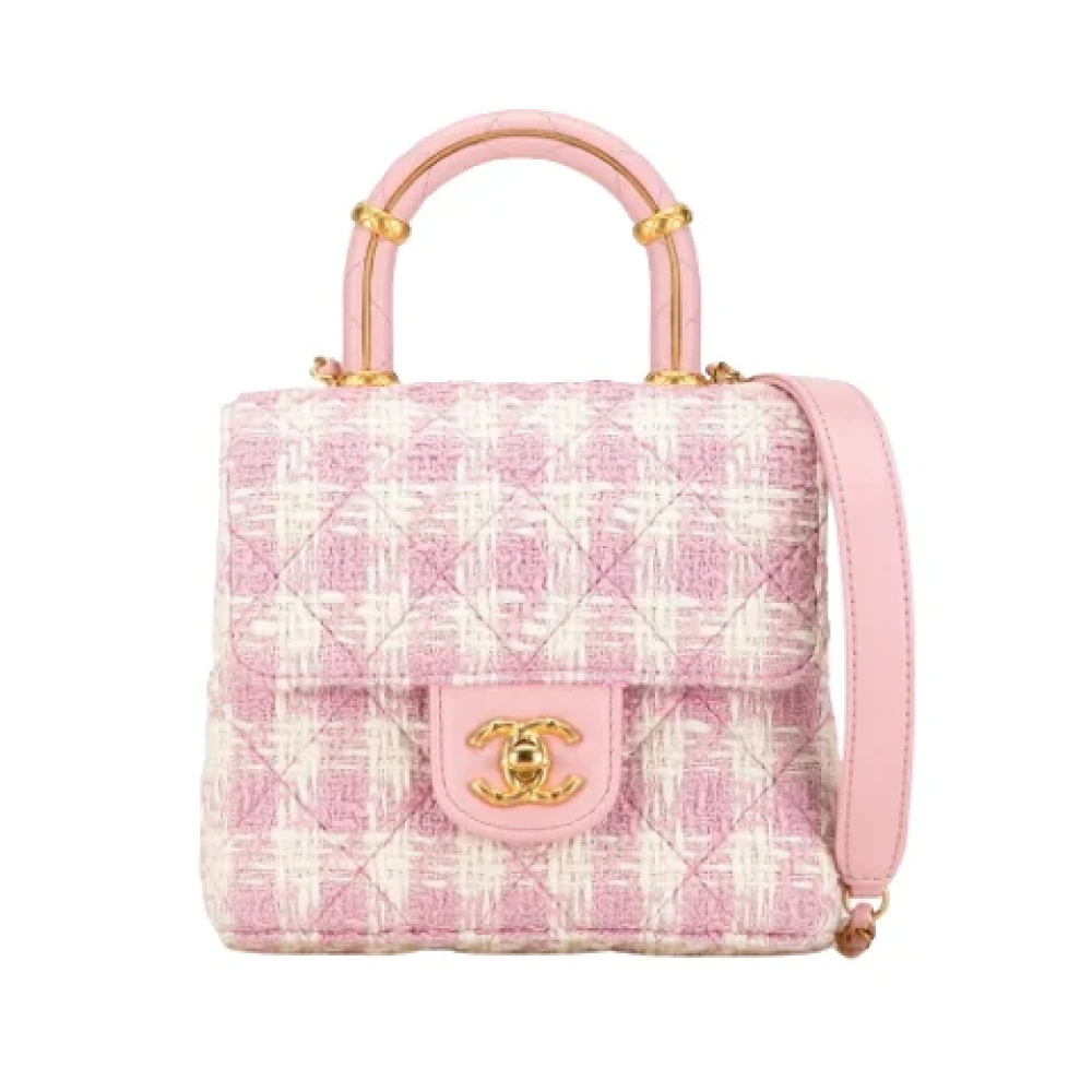 Chanel Vintage Pre-owned Fabric chanel-bags Pink Dames