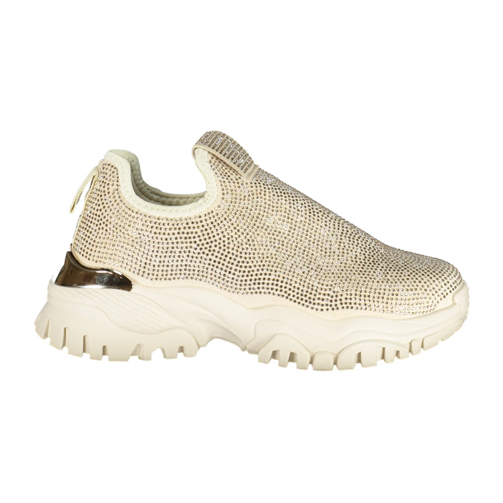 Laura Biagiotti Women's Beige Sneakers, 8 Uk, Elastic Sports Shoe