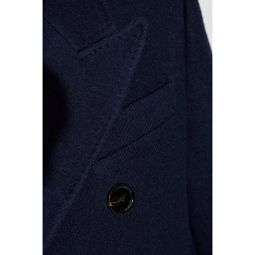 Ami Paris Wollen jas Blue Dames