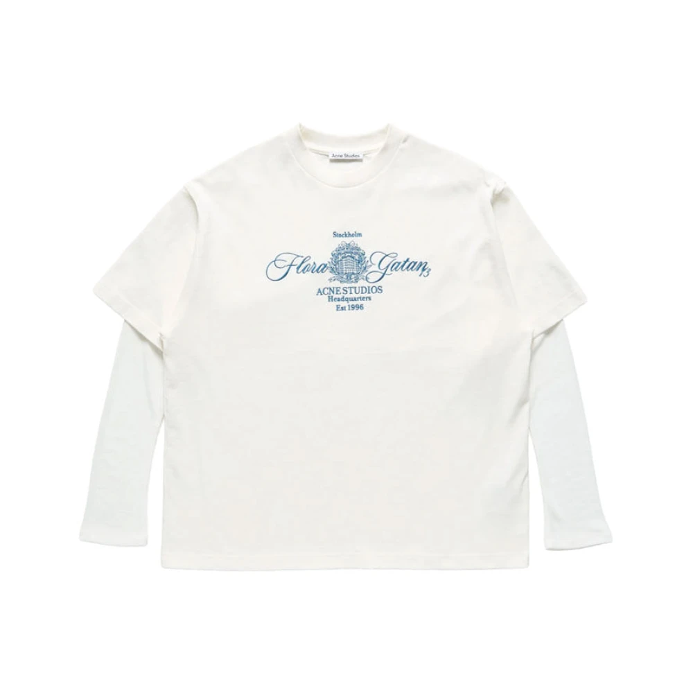 Acne Studios Embroidered T-Shirt - Woman T-Shirts White M - Immagine 2