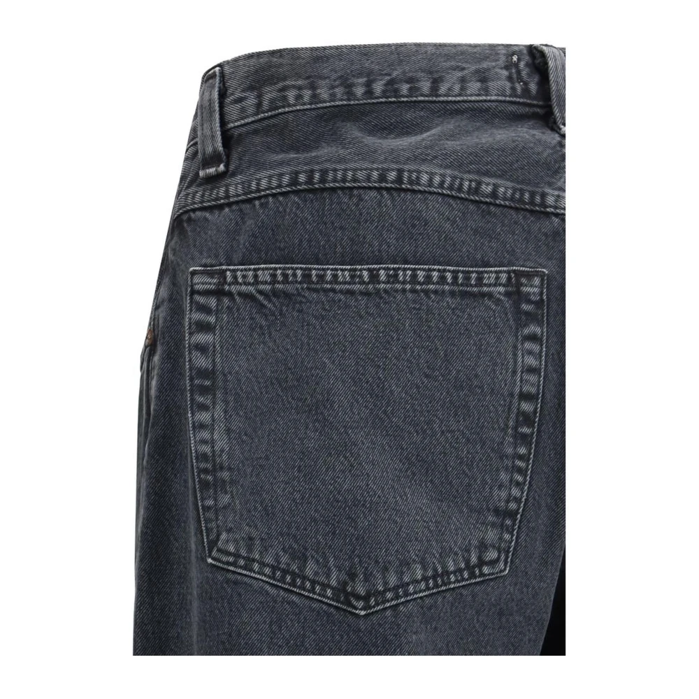 Agolde High Waist Fusion Jeans met Riemlussen Black Heren