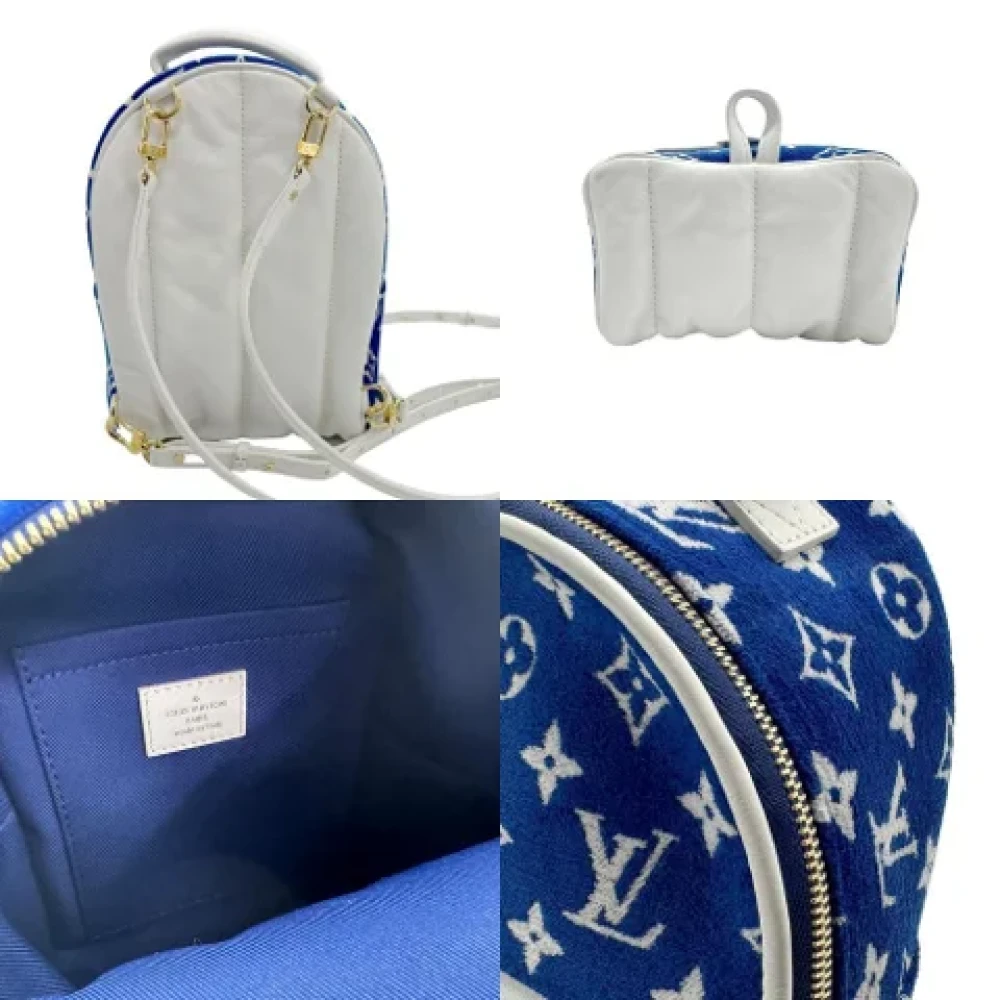 Louis Vuitton Vintage Pre-owned Leather backpacks Blue Dames