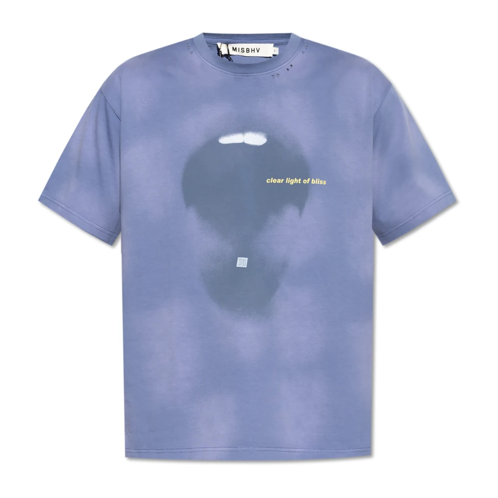 Misbhv Men's Blue T-Shirt With Logo