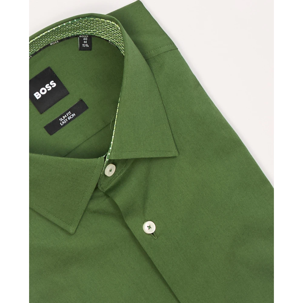 Hugo Boss Groene Slim Fit Overhemd Green Heren