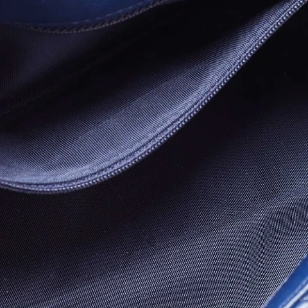 Chanel Vintage Pre-owned Leather chanel-bags Blue Dames