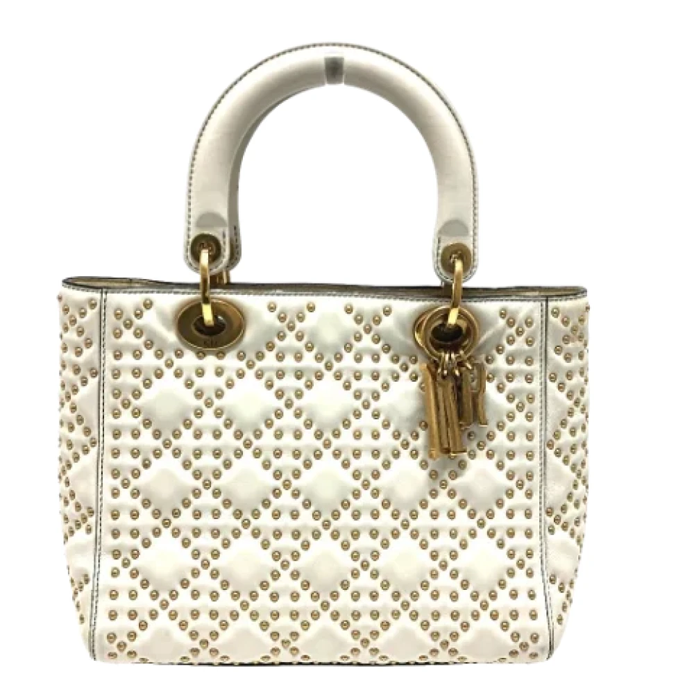 Dior Vintage Pre-owned Leather dior-bags White Dames