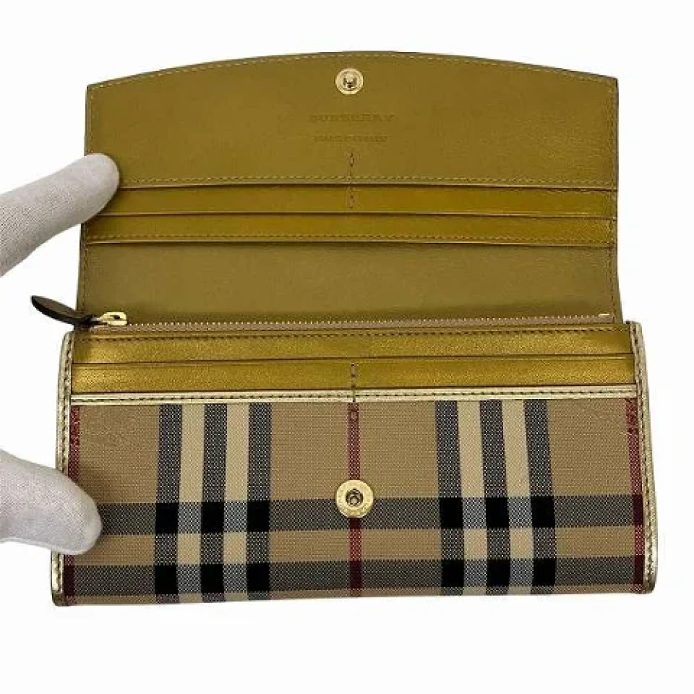Burberry Vintage Pre-owned Leather wallets Beige Dames
