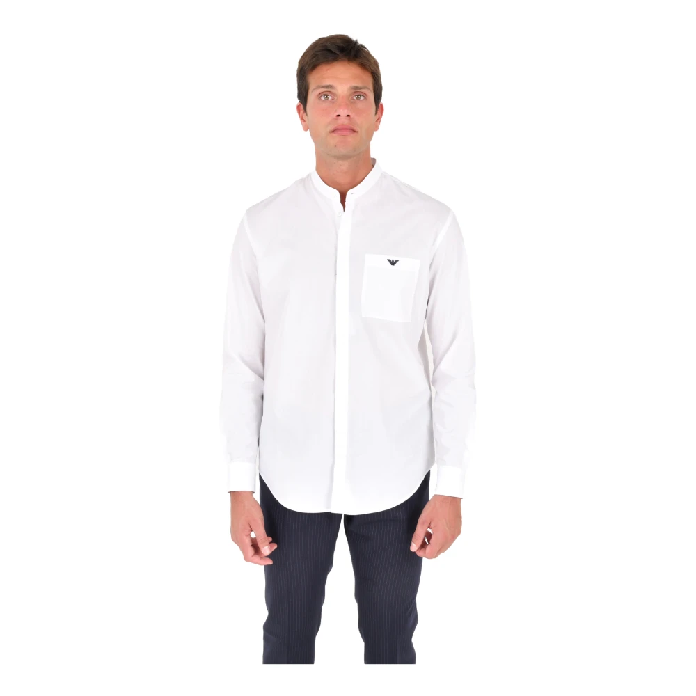Emporio Armani Herren Weiß Formal Shirts