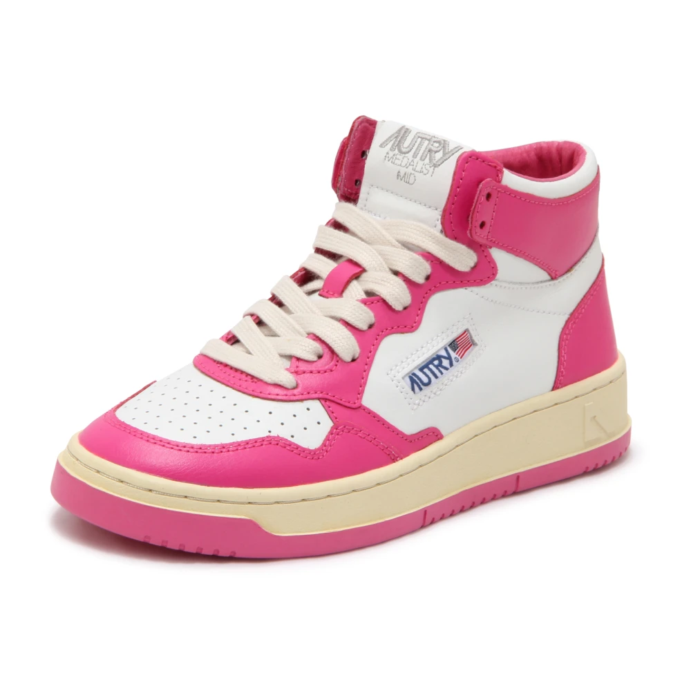 Autry Women's Pink Medalist Mid - Sneakers - 4 Uk - Shoes