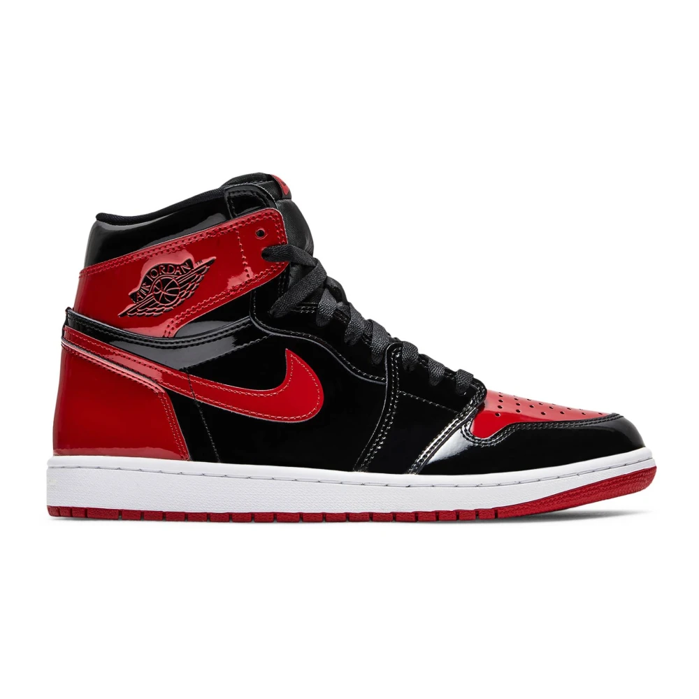 Jordan Retro High OG Patent Bred Skor Red, Herr