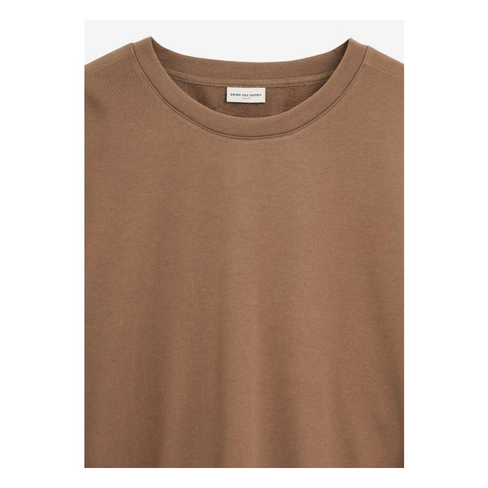 Dries Van Noten Crew Neck Sweatshirt Brown Dames