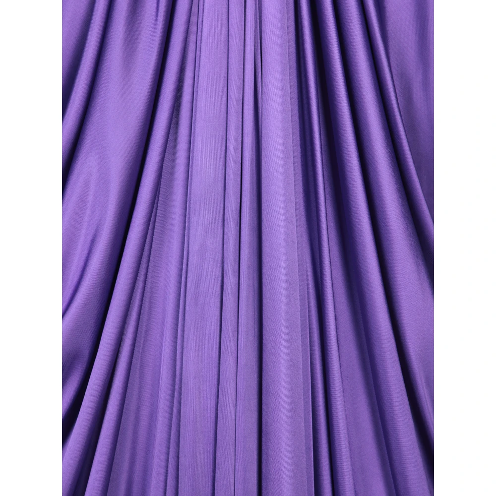 Tom Ford Elegante Halter Viscose Maxi Jurk Purple Dames