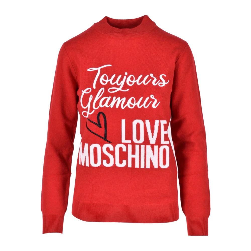 Love Moschino Wolmixtrui Red Dames